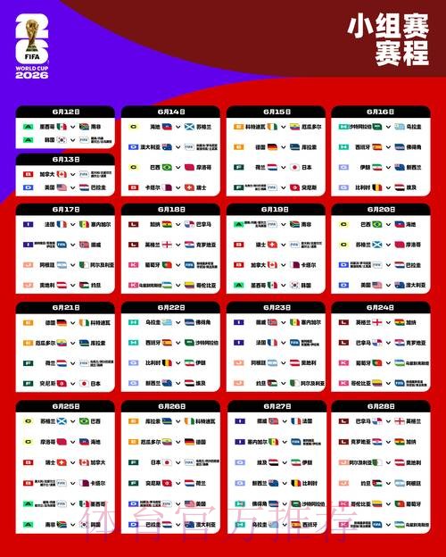 2026世界杯小组赛赛程中国时间赛事详情在哪里看